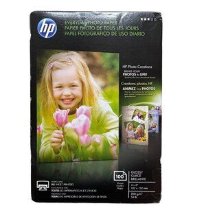 NIB HP cr759a Everyday Photo Paper Glossy 4x6, 100 Sheets